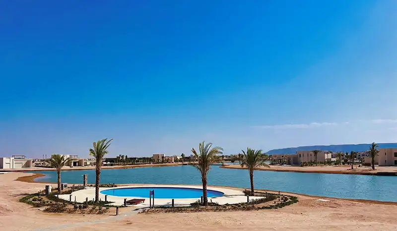 Panoramic view Hurghada El Gouna vacation rental Red Sea Egypt beach holiday destination