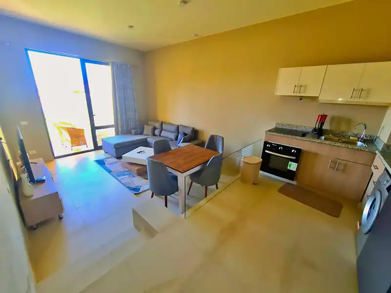Modern apartment amenities free wifi smart TV private terrace