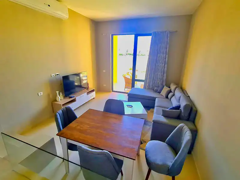 Private terrace lagoon view vacation rental relaxation